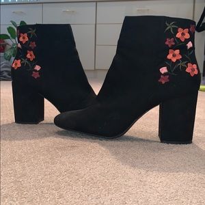 Embroidered 3” heel booties